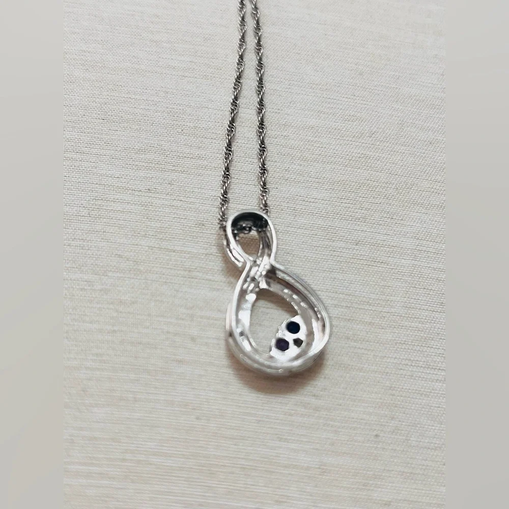 Infinity couples birthstone necklace - Picture 2 of 9